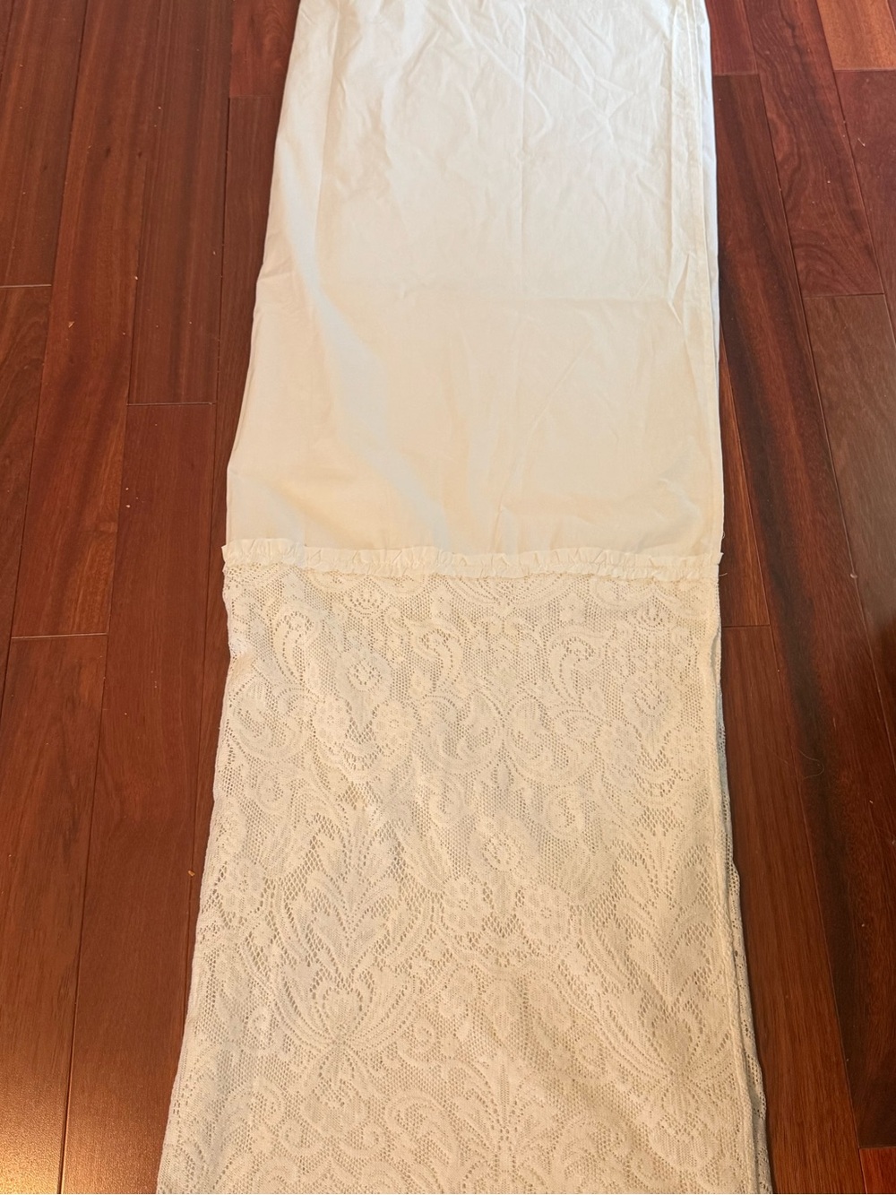 Rachel Ashwell Simply Shabby Chic Shower Curtain Cotton W Lace Insets